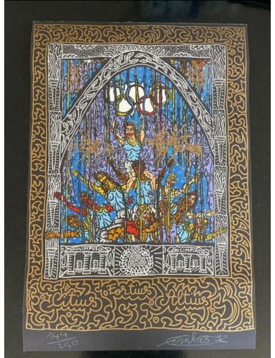 Lithographie Jeux Olympiques de Barcelone 1992 de Robert Combas