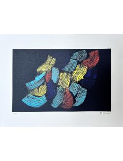 Epreuve en couleur sur papier de Hans Hartung