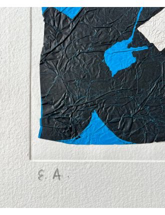 Serigraphie sur papier froisse de Ladislas Kijno