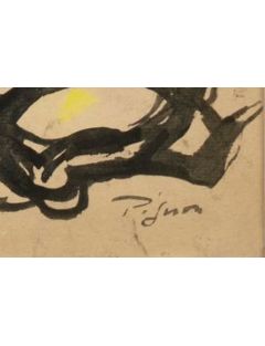 Aquarelle et encre de Edouard Pignon