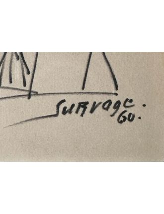 Dessin au feutre sur papier de Leopold Survage