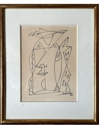 Dessin au feutre sur papier de Leopold Survage