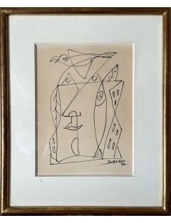 Dessin au feutre sur papier de Leopold Survage
