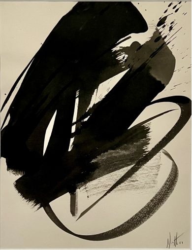 Encre de chine sur papier de Jean Miotte