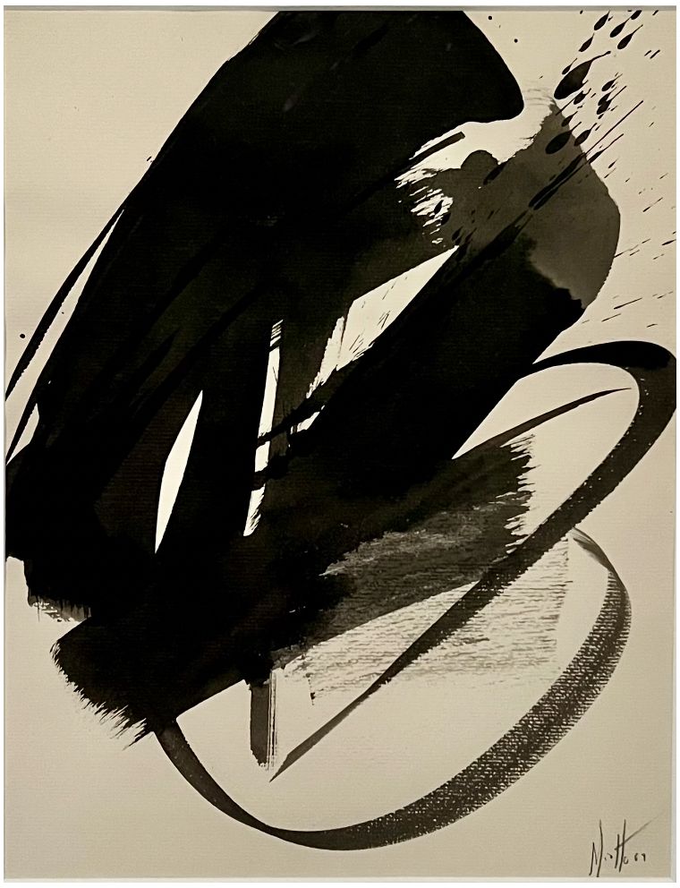 Encre de chine sur papier de Jean Miotte