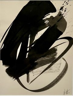 Encre de chine sur papier de Jean Miotte