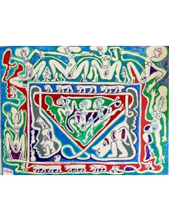 Dessin aux feutres de couleurs et a la mine de plomb de Yvon Taillandier