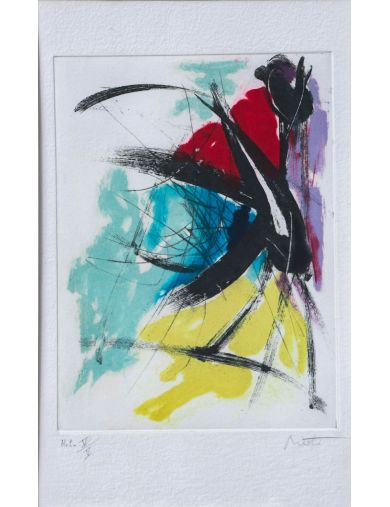 Gravure en couleur de Jean Miotte