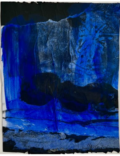 Composition en bleu Technique mixte de Antoni Clave