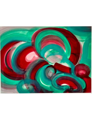 Huile sur papier de Madeleine Lambert 1