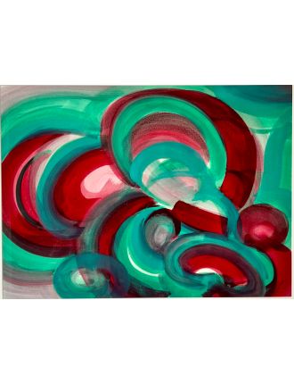 Huile sur papier de Madeleine Lambert 1