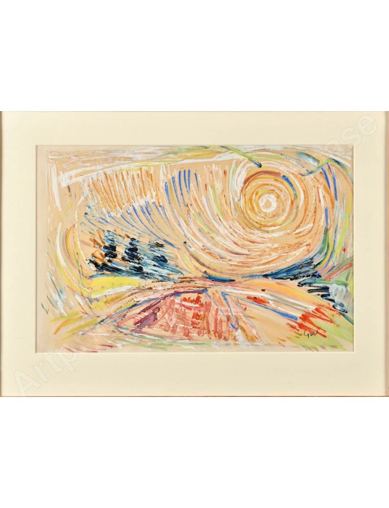 Paysage ensoleille, Gouache de Geer Van Velde Paysage ensoleille, Gouache de Geer Van Velde