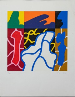 Serigraphie en couleur de Guy de Rougemont