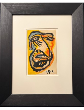 Aquarelle et encre sur papier de Karel Appel