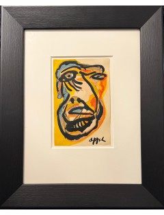 Aquarelle et encre sur papier de Karel Appel