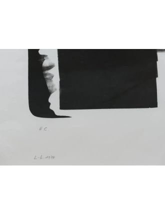 Lithographie noir sur papier, L-6-1974 de Hans Hartung
