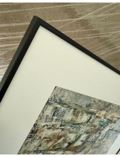 Huile sur papier de Ecole Abstraite des annees 50