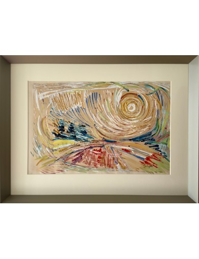 Paysage ensoleille, Gouache de Geer Van Velde