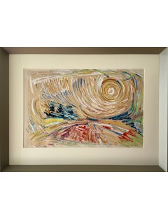 Paysage ensoleille, Gouache de Geer Van Velde