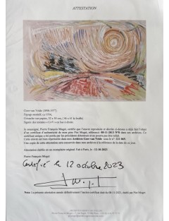 Geer Van Velde – Paysage ensoleillé – Gouache 1934