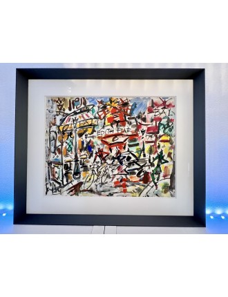 Gen Paul - Gouache 'Les Cyclistes' | Art Contemporain à Vendre