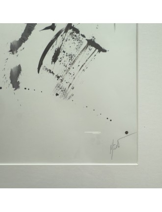 Composition abstraite de Jean Miotte. Acrylique sur papier