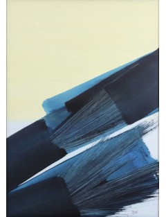 Composition sur fond jaune de Monique Orsini