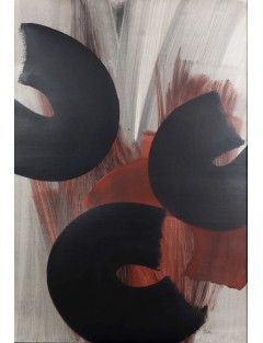 Composition en rouge et noir de Monique Orsini