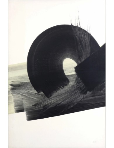 Composition en jaune et noir de Monique Orsini