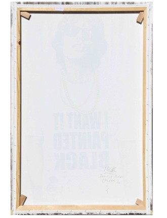 Paint is black, Mick Jagger. Technique mixte sur toile de Mr Sly