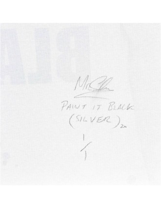 Paint is black, Mick Jagger. Technique mixte sur toile de Mr Sly
