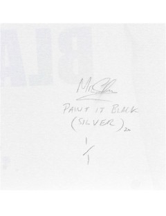 Paint is black, Mick Jagger. Technique mixte sur toile de Mr Sly