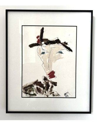 Technique mixte sur papier de Philippe Pastor