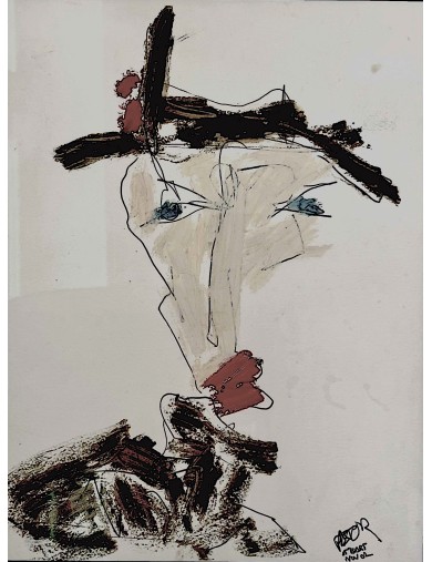Technique mixte sur papier de Philippe Pastor