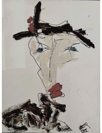 Technique mixte sur papier de Philippe Pastor