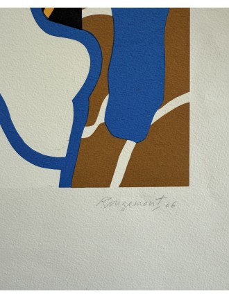 Serigraphie en couleur de Guy de Rougemont