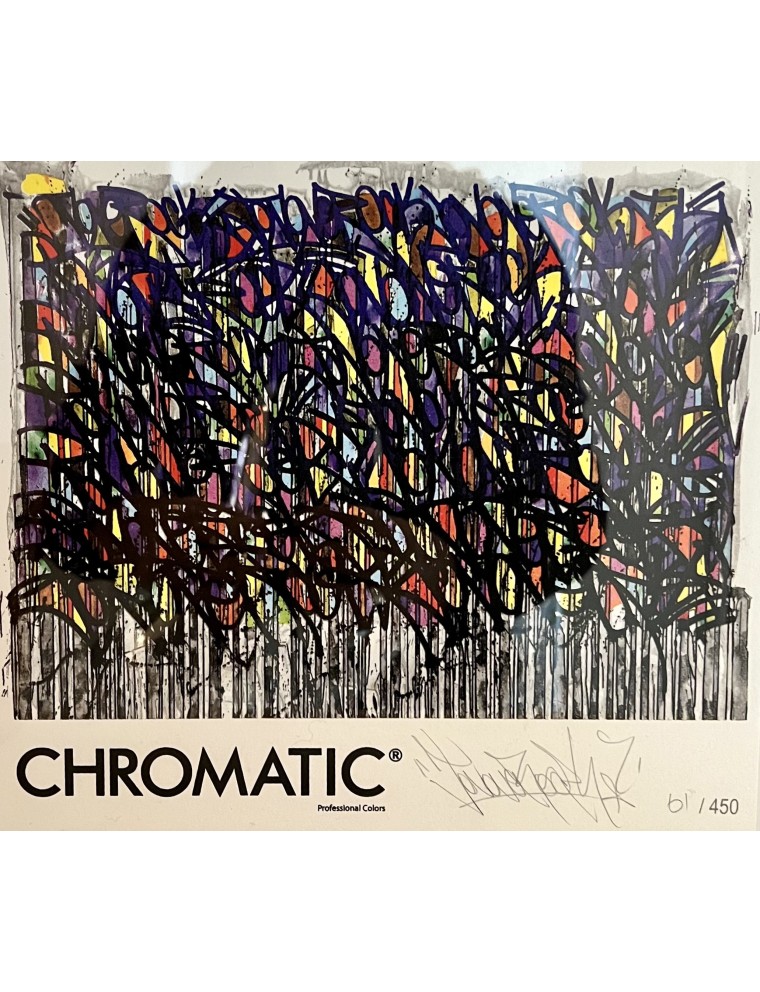 Serigraphie Chromatic, signe main de JonOne Serigraphie Chromatic, signe main de JonOne