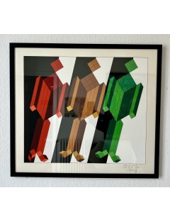 Victor Vasarely - Lithographie Unique 'Personnages' | Art Contemporain à Vendre