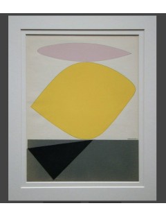 Pochoir sur papier velin en 4 couleurs de Victor Vasarely