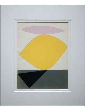 Pochoir sur papier velin en 4 couleurs de Victor Vasarely
