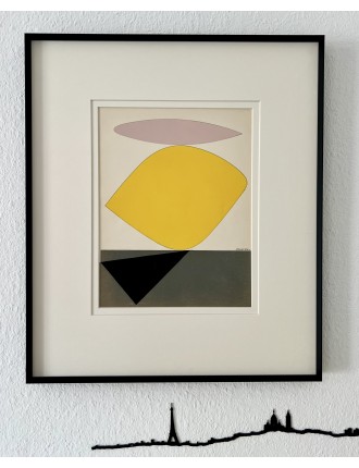 Pochoir sur papier velin en 4 couleurs de Victor Vasarely