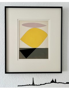 Pochoir sur papier velin en 4 couleurs de Victor Vasarely