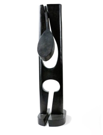 Sculpture en bronze a patine noire de Carmelo Arden Quin