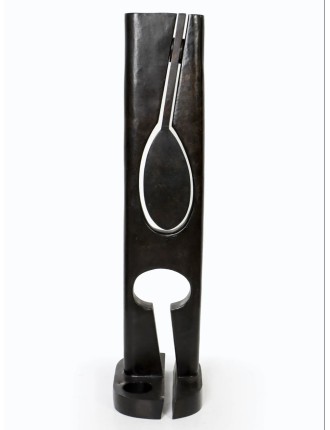 Sculpture en bronze a patine noire de Carmelo Arden Quin