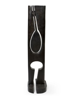 Sculpture en bronze a patine noire de Carmelo Arden Quin