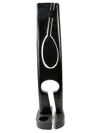 Sculpture en bronze a patine noire de Carmelo Arden Quin