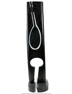 Sculpture en bronze a patine noire de Carmelo Arden Quin