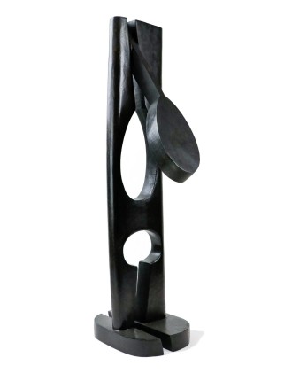 Sculpture en bronze a patine noire de Carmelo Arden Quin