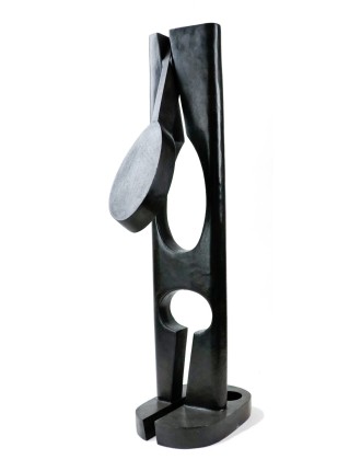 Sculpture en bronze a patine noire de Carmelo Arden Quin