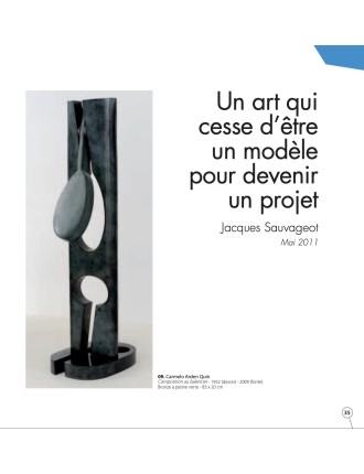 Sculpture en bronze a patine noire de Carmelo Arden Quin